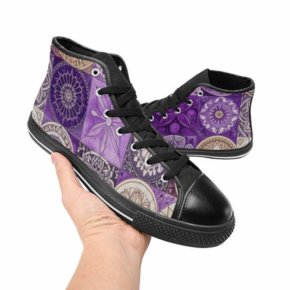 MEN'S Mandala High Top Canvas Aesthetic Custom Shoes