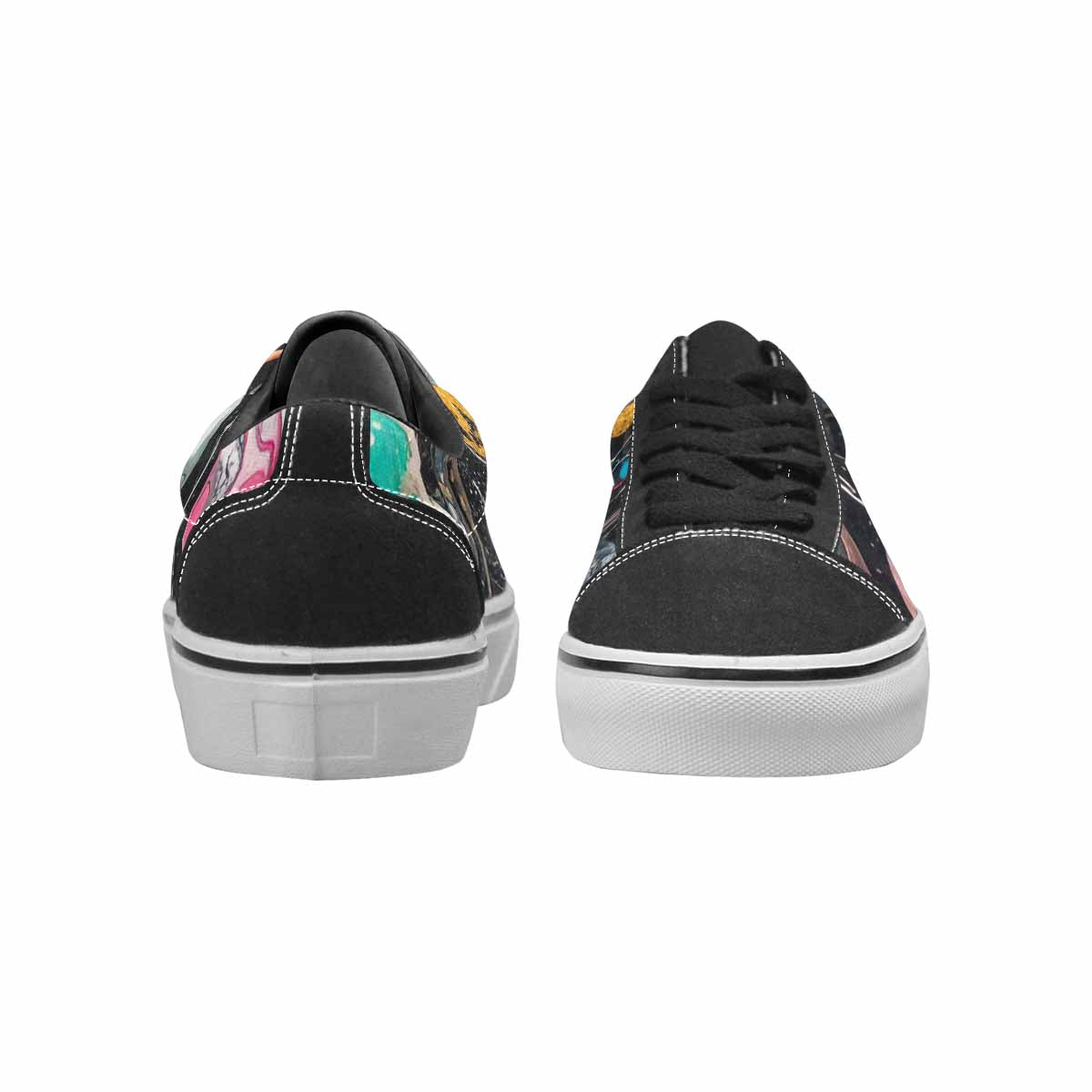 WOMEN'S Aliens  Marble Aliens Lace-Up Canvas Kaleidoscope Sneakers
