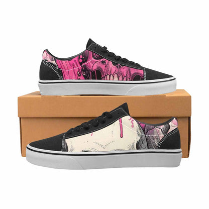 WOMEN'S Rainbow From Skull S Lace-Up Canvas Cottagecore Sneakers