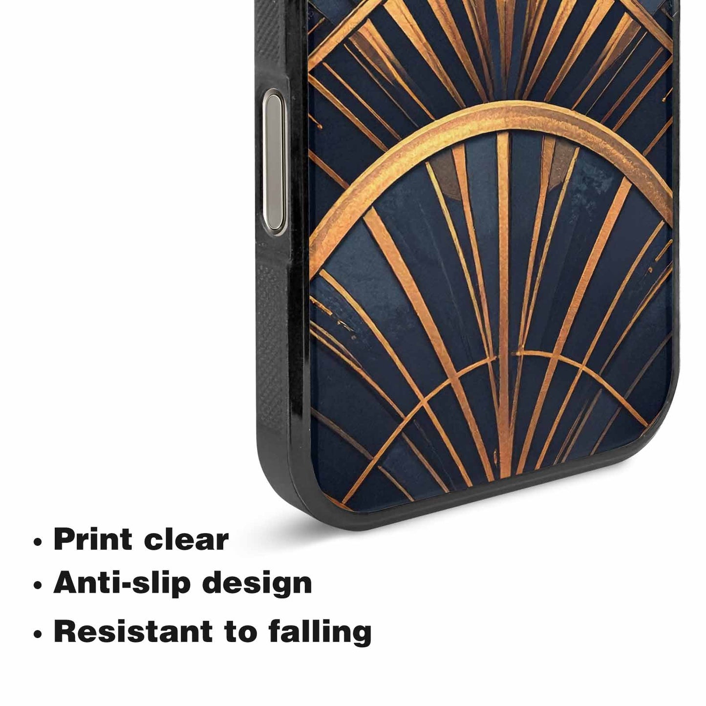 iPhone 16 Pro Case — Art Deco Illustration Pattern, Custom Print Case Cover