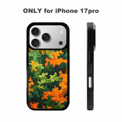 iPhone 17 Pro Case — Small Military Camouflage Blotch Pattern Camo, Personalized Phone Case