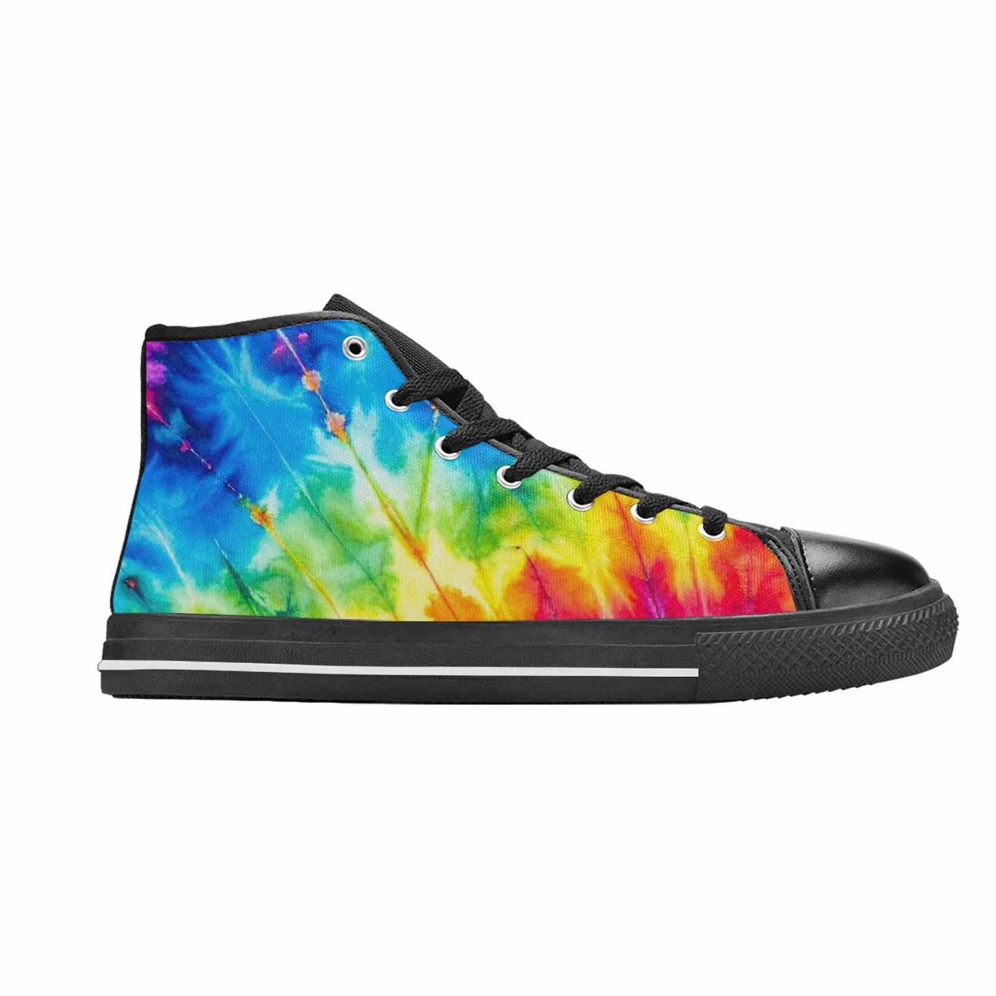 WOMEN'S Tie Dye Acid Wash Color High Top Canvas Dark Academia Sneakers