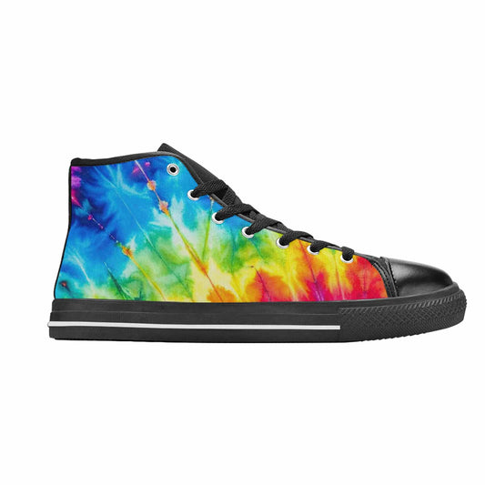 WOMEN'S Tie Dye Acid Wash Color High Top Canvas Dark Academia Sneakers