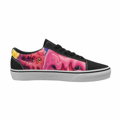 WOMEN'S Melting Ice Cream Monster Lace-Up Canvas Neon Fantasy Custom Shoes