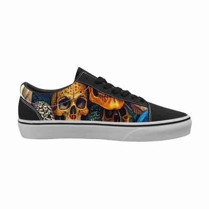 WOMEN'S Skulls  Animal Print Lace-Up Canvas Y2K Shoes