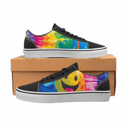 WOMEN'S Smiley Facessmiley Faces  Lace-Up Canvas Vivid Custom Sneakers
