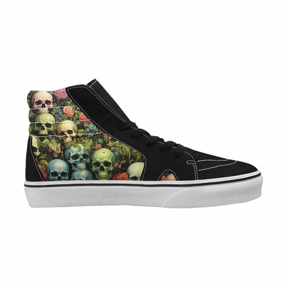 MEN'S Skulls  Botanical Skulls High Top Canvas Melting Art Custom Sneakers