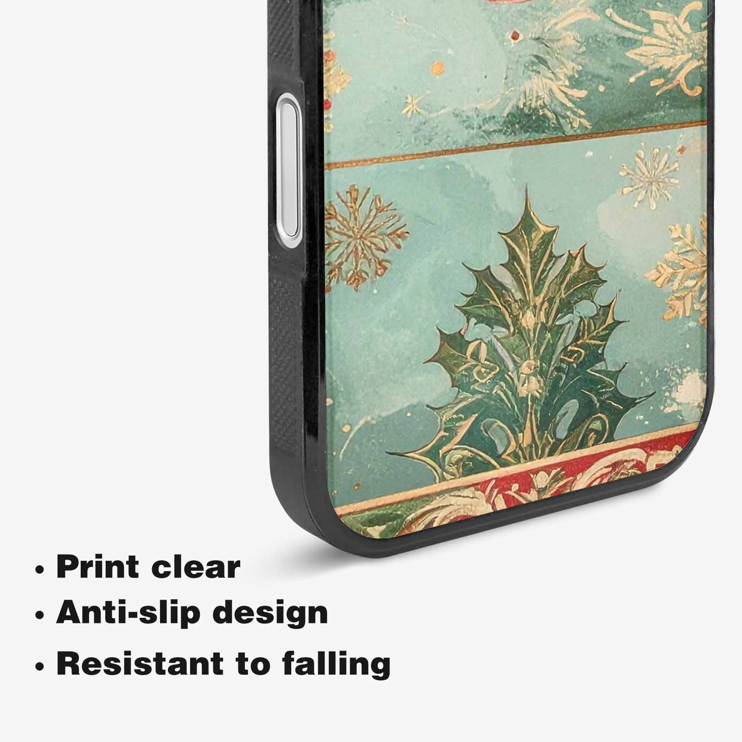 iPhone 16 Case — Christmas Wrapping Paper Pattern Art Wallpaper, Customized Protective Case