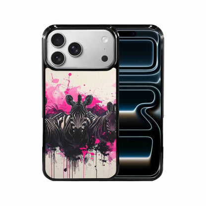iPhone 17 Pro Max Case — Black &amp; Pink Ink Animal Print, Custom Made Phone Cover