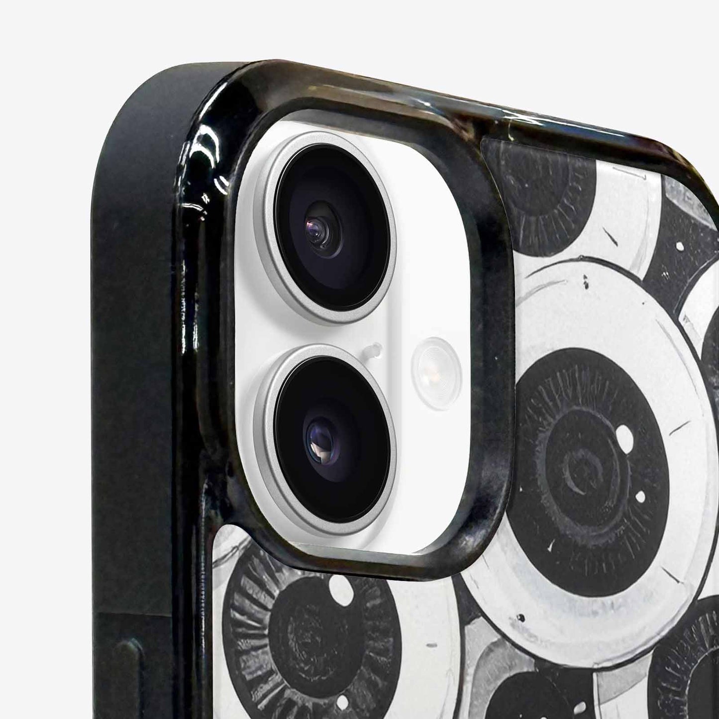 iPhone 16 Case — Googly Cartoon Eyeballs Custom, Unique Phone Case Design