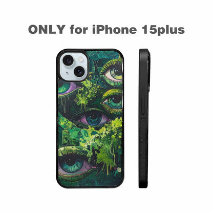iPhone 15 Plus Case — Reptile Eye Cartoon, Customized Protective Case