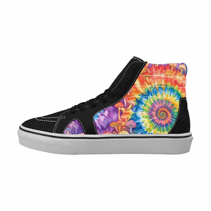 MEN'S Mushrooms  Tie Dye High Top Canvas Grunge Shoes