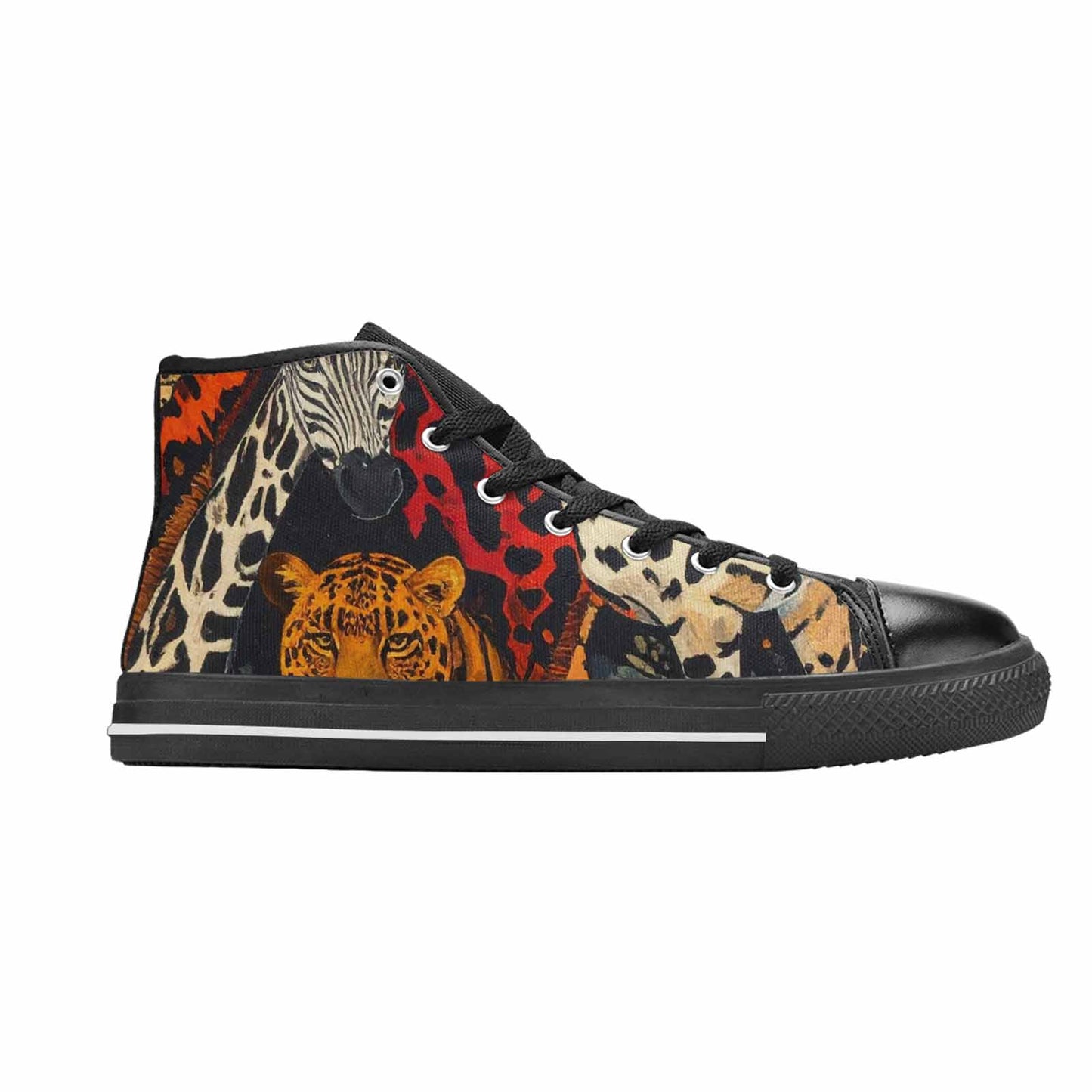 WOMEN'S Animal Print High Top Canvas Surreal Shoes