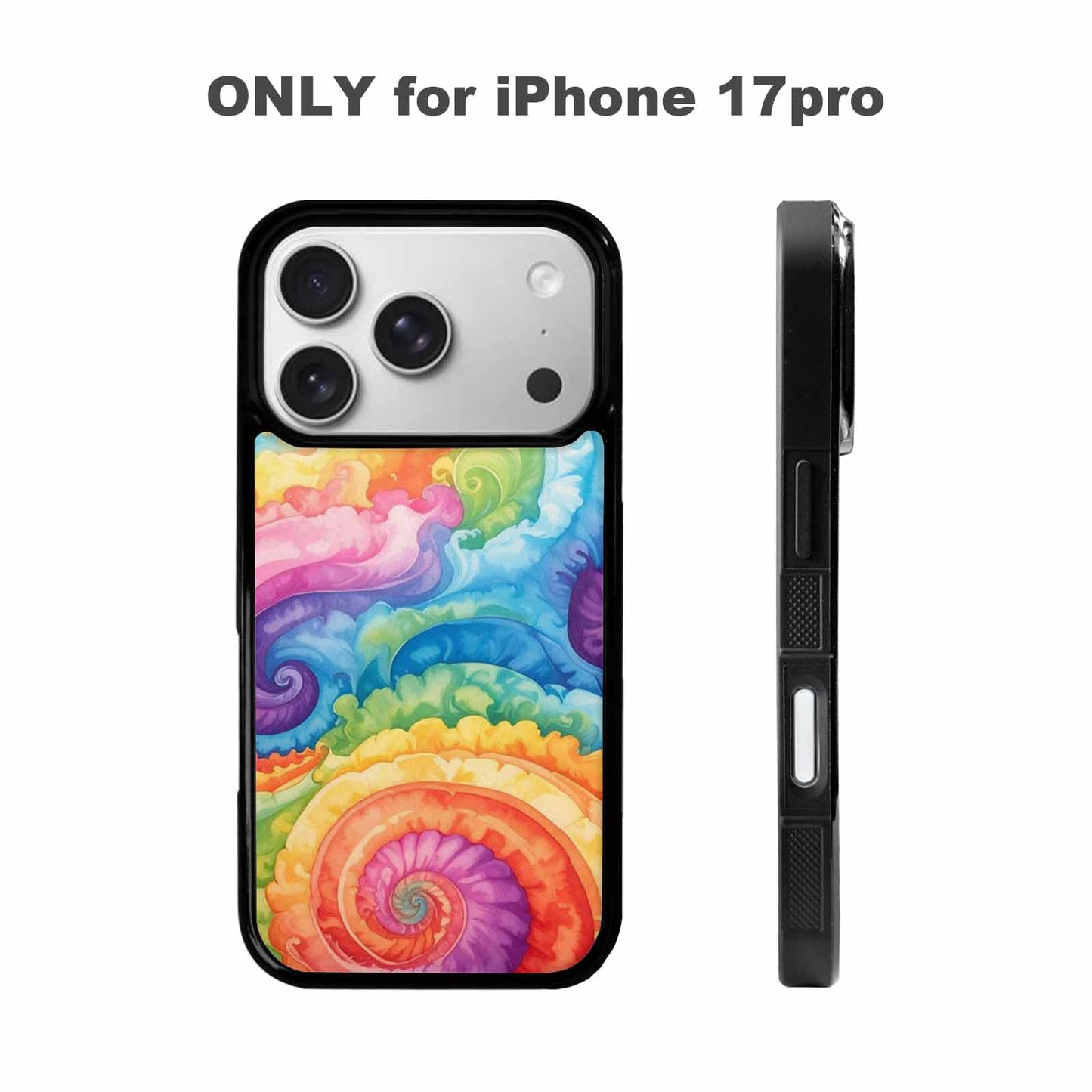 iPhone 17 Pro Case — Tie Dye Swirls Tie Dye Tie, Custom Printed Phone Case