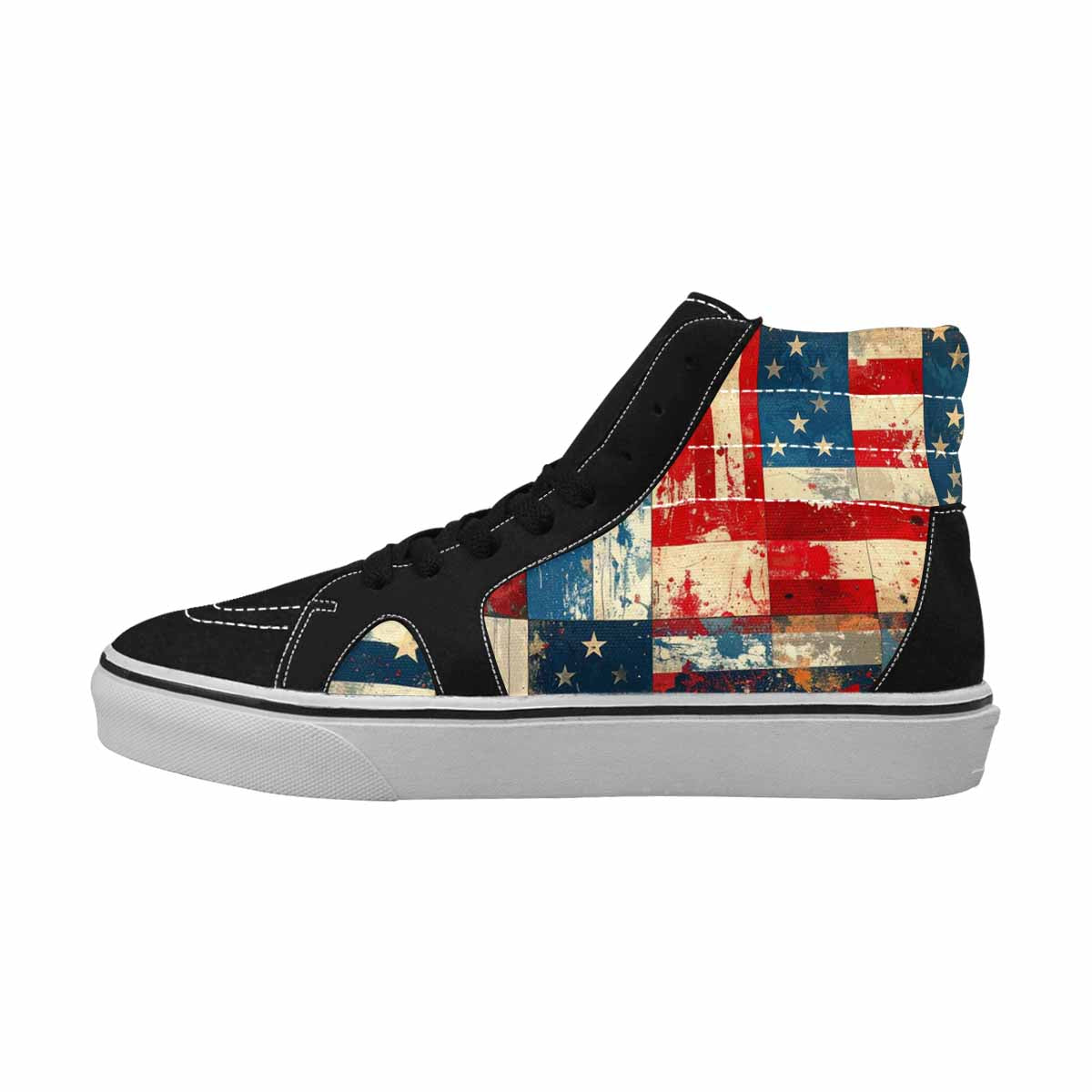 MEN'S American Flag Stars High Top Canvas Cottagecore Shoes