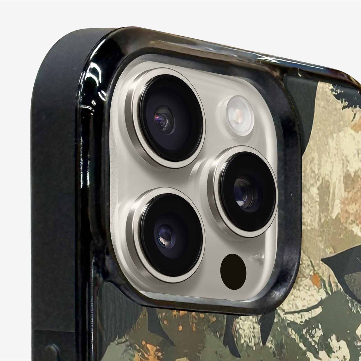 iPhone 15 Pro Max Case — Hunting Camouflage Pattern With Deer And, Customized Protective Case