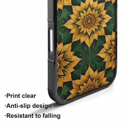 iPhone 17 Case — Sunflower Motifs Arranged In Floral, Custom Phone Case
