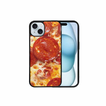 iPhone 15 Plus Case — Pepperoni Pizza Print, Custom Printed Phone Case