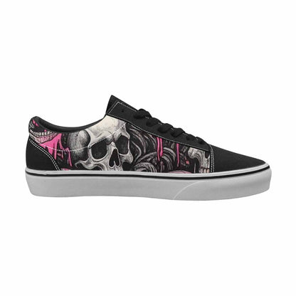 WOMEN'S Rainbow From Skull S Lace-Up Canvas Vibrant Chaos Sneakers
