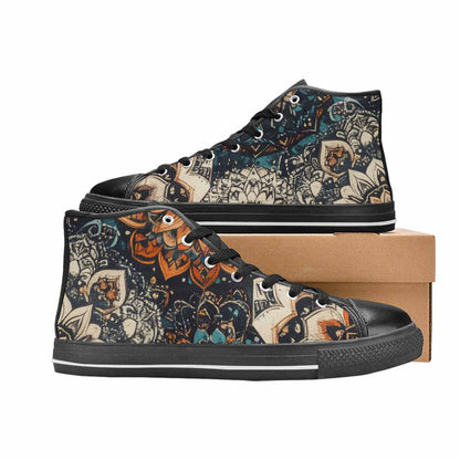 MEN'S Mandala High Top Canvas Grunge Custom Sneakers