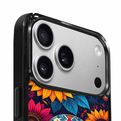 iPhone 17 Pro Max Case — Sunflower Skulls Print Gothic Skulls, Personalized Phone Case