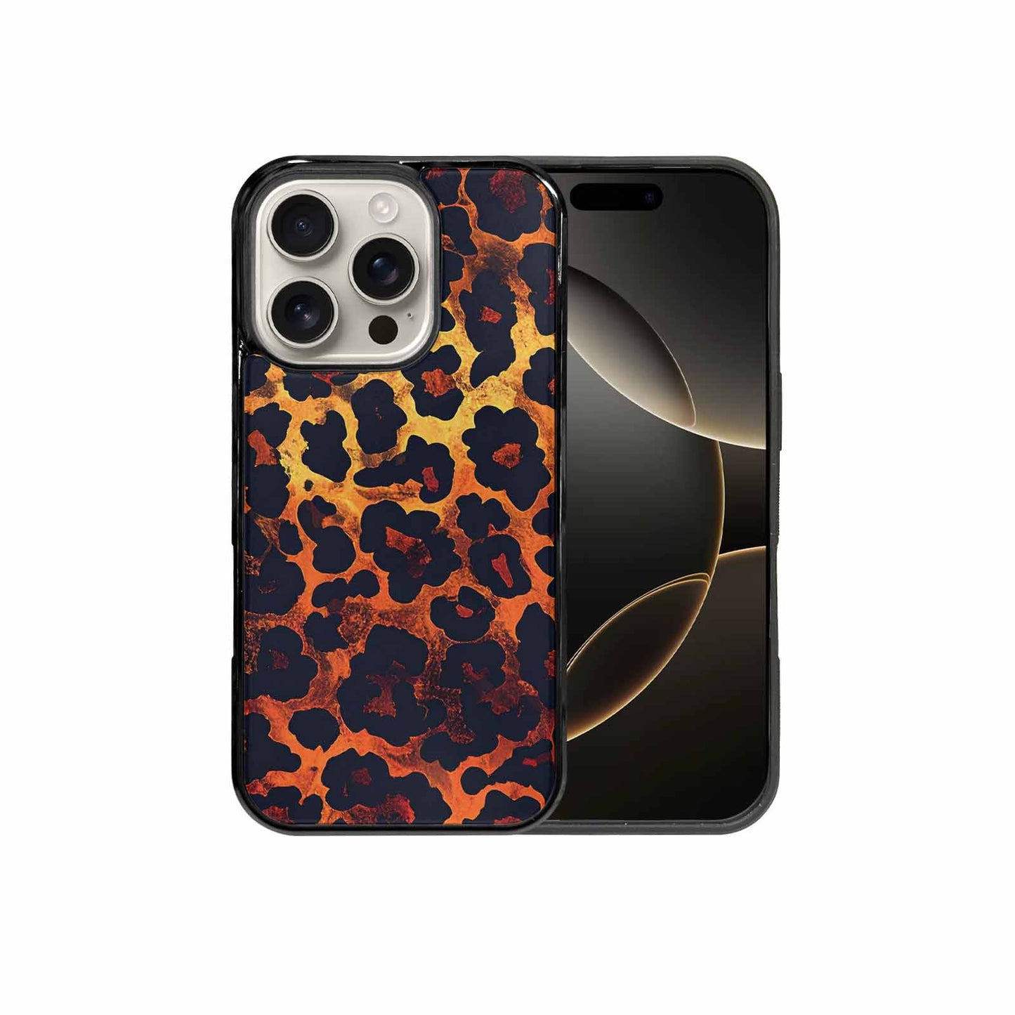 iPhone 16 Pro Case — Leopard Print Dark Seamless Pattern Vibrant, Customized Protective Case