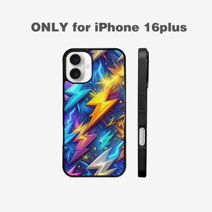 iPhone 16 Plus Case — Lightning Bolt Storm Pattern Hundreds Of, Custom Art Phone Cover