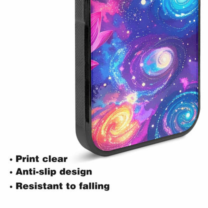 iPhone 15 Plus Case — Lotus Galaxy Art Seamless Pattern Vibrant, Custom Designed Case Cover