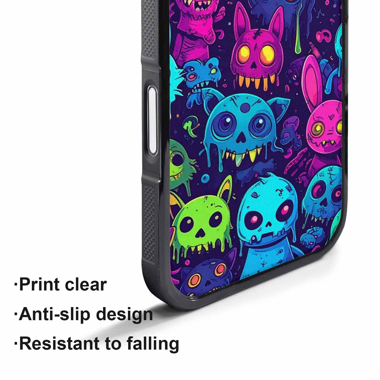 iPhone 17 Pro Case — Mixed Toxic Glow Creature Pattern Cartoon, Original Design Phone Case