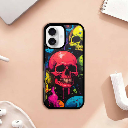 iPhone 17 Case — Of Skulls Digital Camo Gothic Skulls, Custom Printed Phone Case