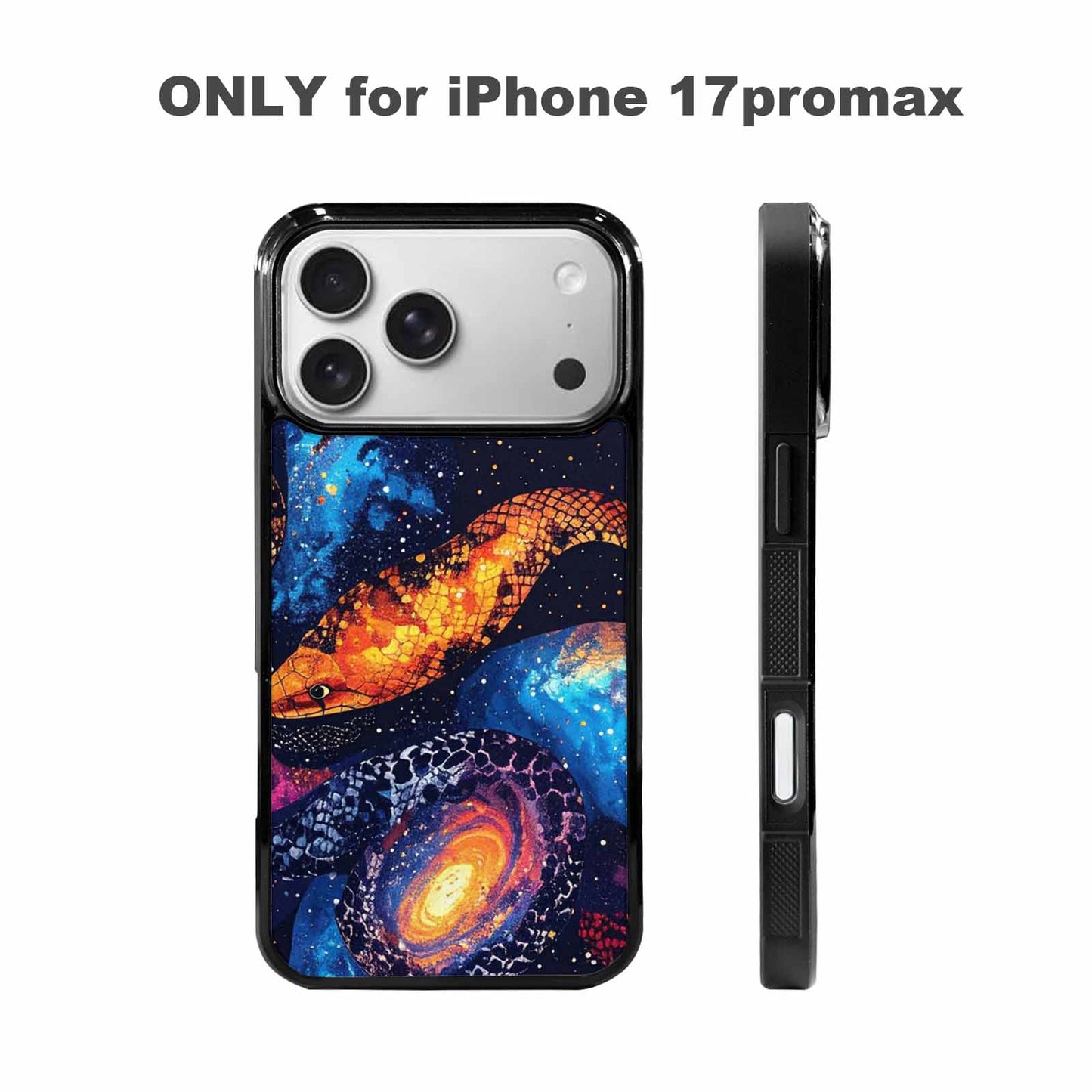 iPhone 17 Pro Max Case — Galaxy Snake Print Galaxy Space, Personalized Phone Case
