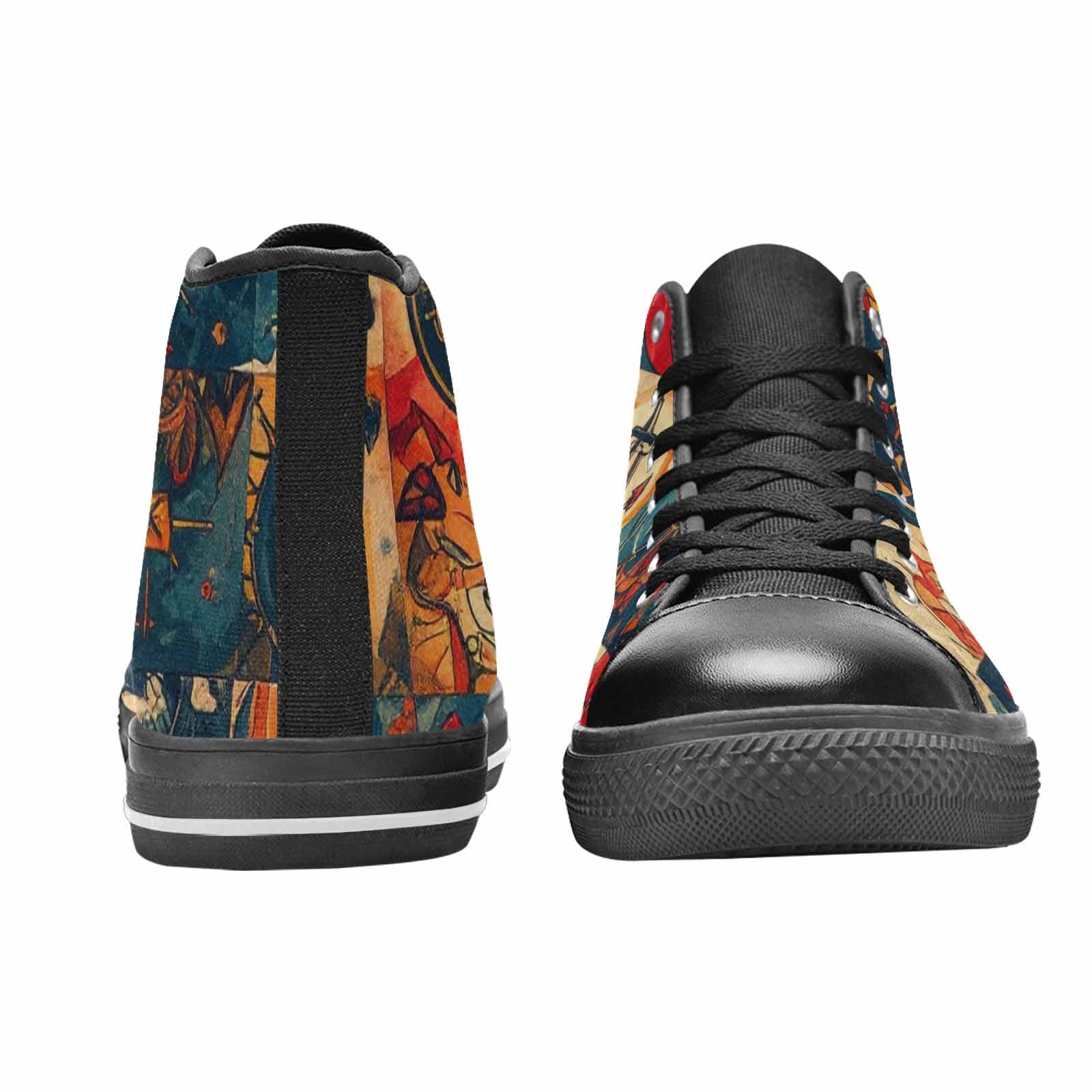 WOMEN'S Old School Tattoo High Top Canvas Aesthetic Custom Sneakers