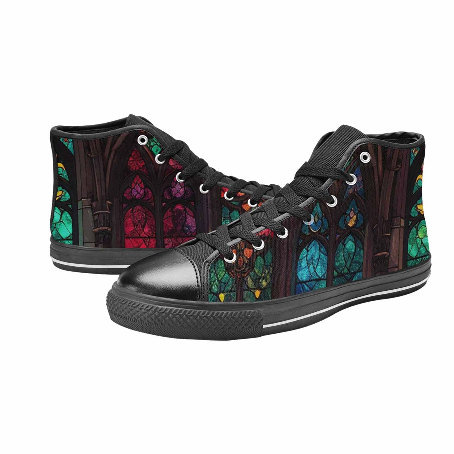 MEN'S Stained Glass Cathedral High Top Canvas Dreamcore Sneakers