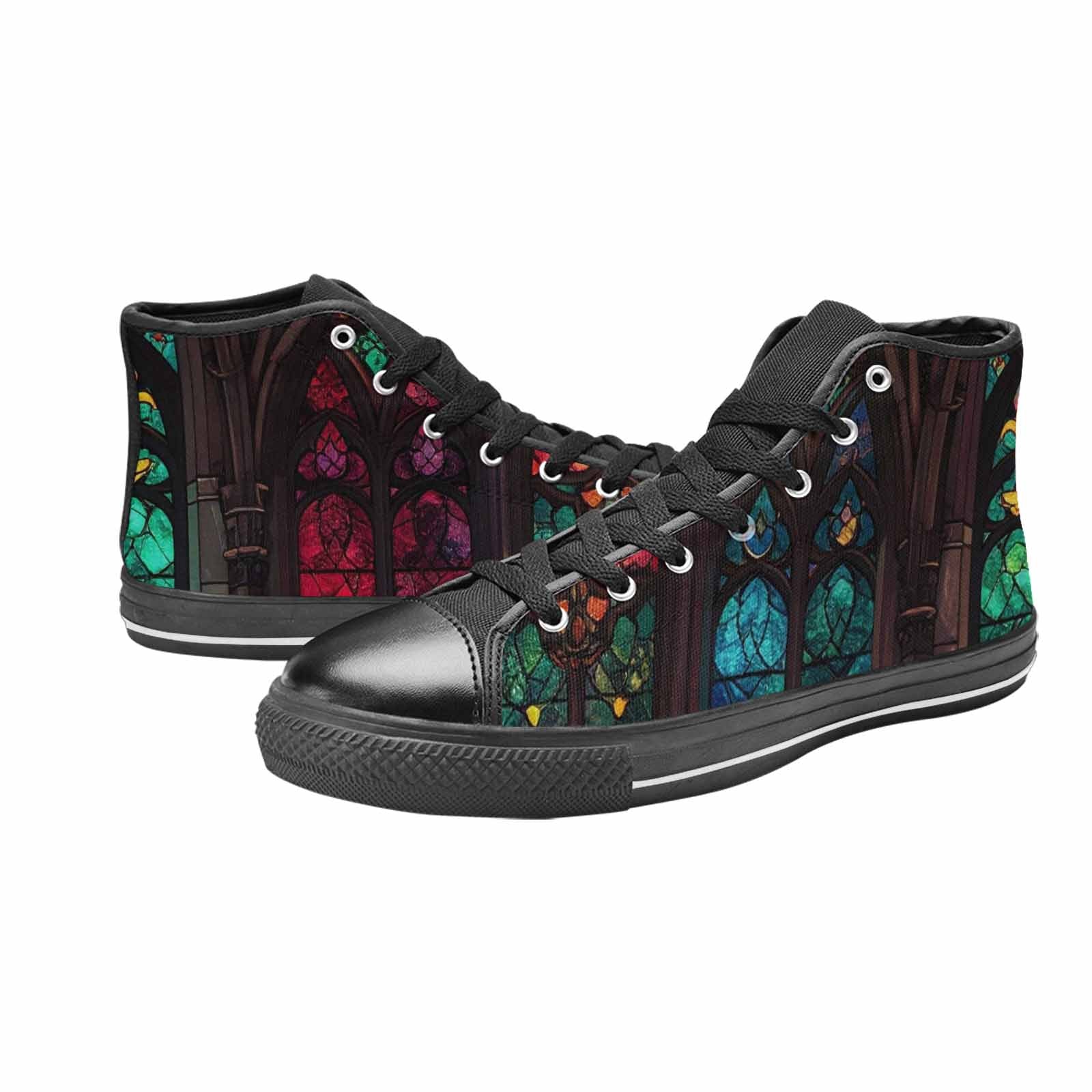 MEN'S Stained Glass Cathedral High Top Canvas Dreamcore Sneakers
