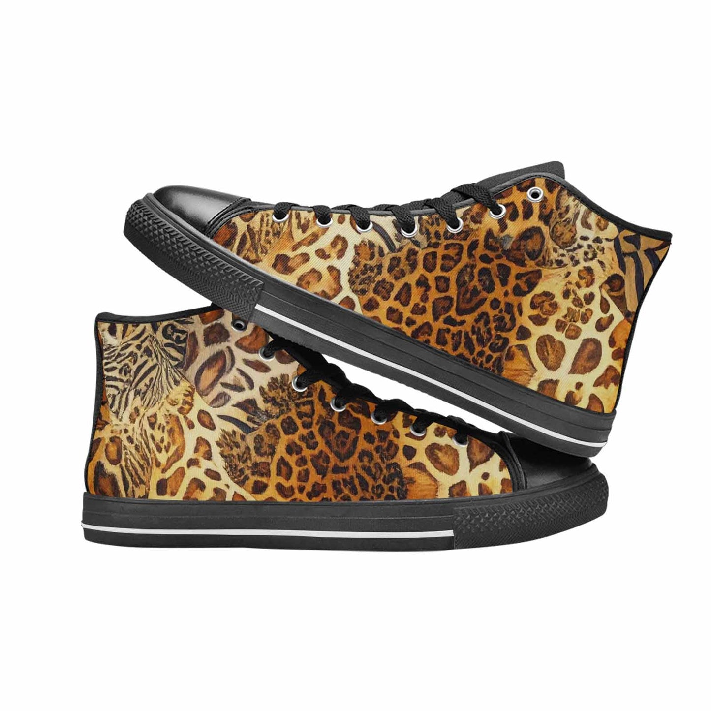 MEN'S Animal Print High Top Canvas Grunge Sneakers