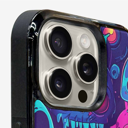 iPhone 16 Pro Case — Mixed Toxic Glow Creature Pattern Hundreds, Original Design Phone Case