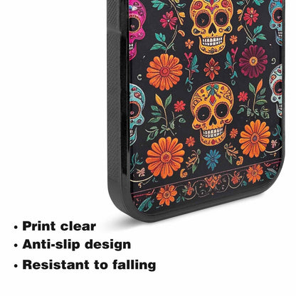 iPhone 15 Plus Case — Colorful Dia De Los Muertos Sugar, Custom Art Phone Cover