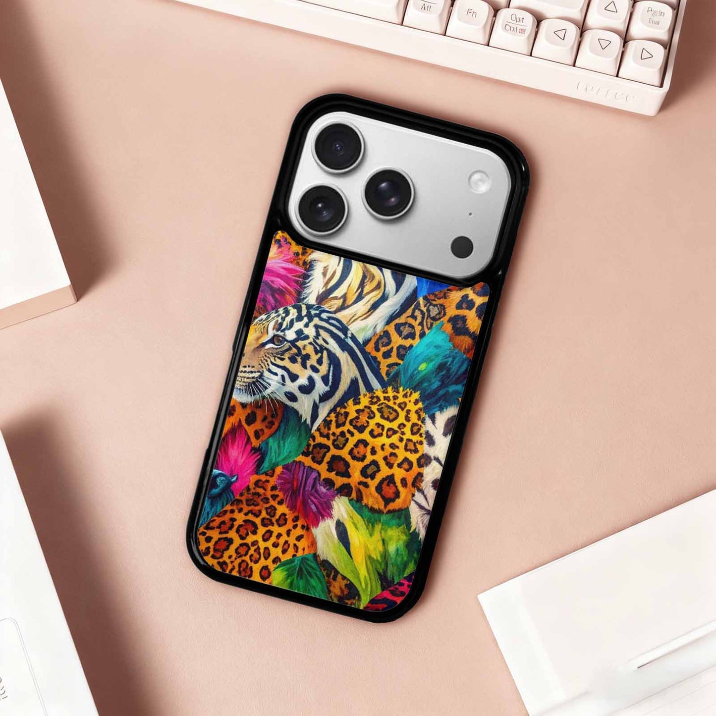 iPhone 17 Pro Case — Full Color Vibrantanimal Print A Animal, Custom Art Phone Cover