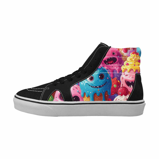 WOMEN'S Melting Icecream Monster Cherry High Top Canvas Y2K Shoes