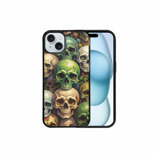 iPhone 15 Plus Case — Skulls Camoskulls Pattern Hu E3k, Custom Phone Case
