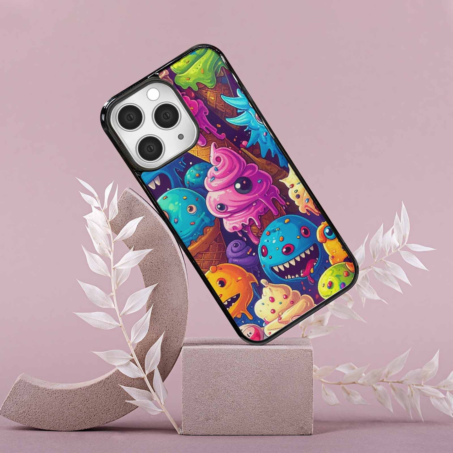 iPhone 15 Pro Max Case — Melting Ice Cream Monster Charac, Custom Phone Case