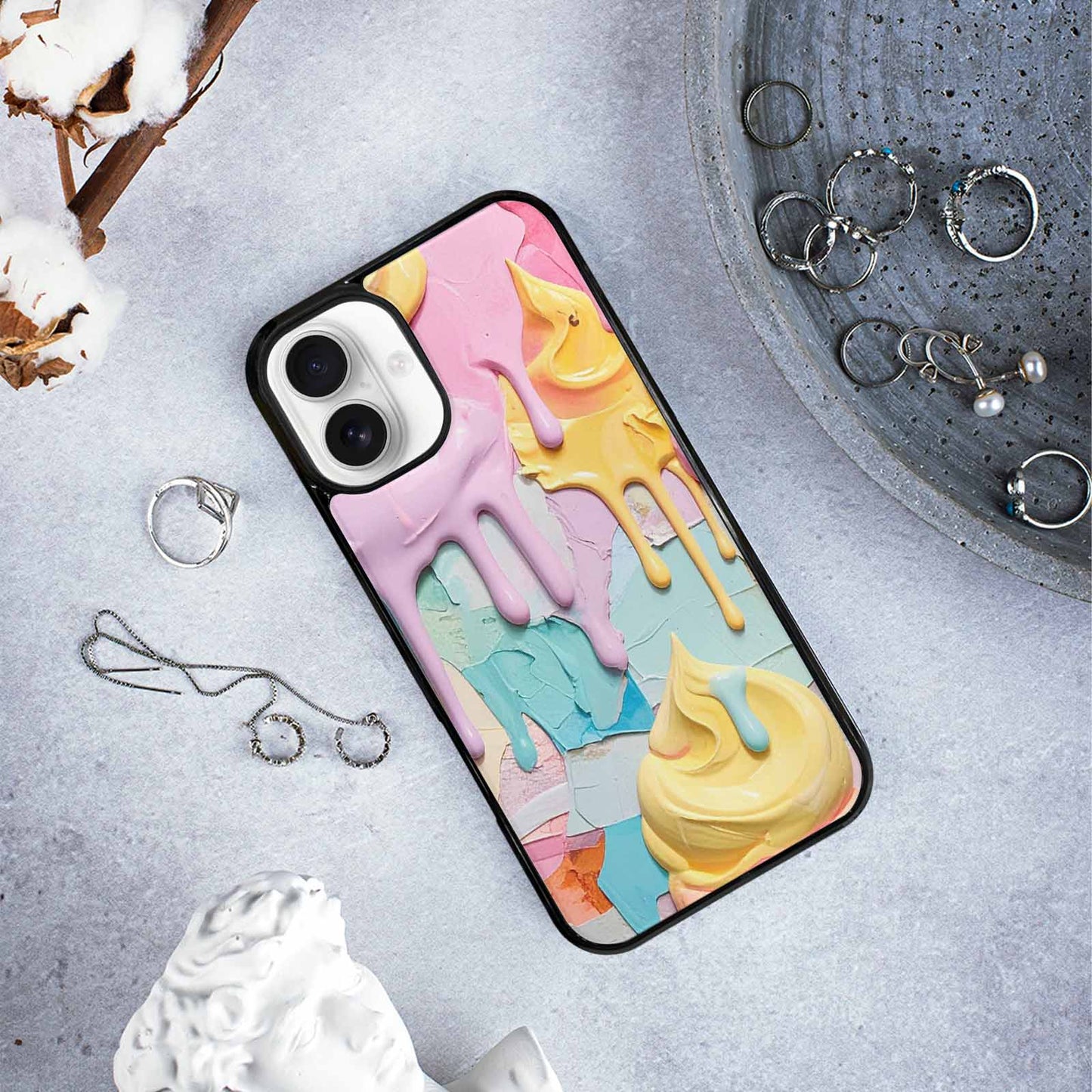 iPhone 16 Plus Case — Soft Serve Swirl Monster Characters, Unique Phone Case Design