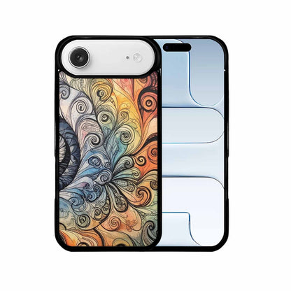 iPhone 17 Air Case — Tie Dye Swirls Black White Tie, Custom Designed Case Cover