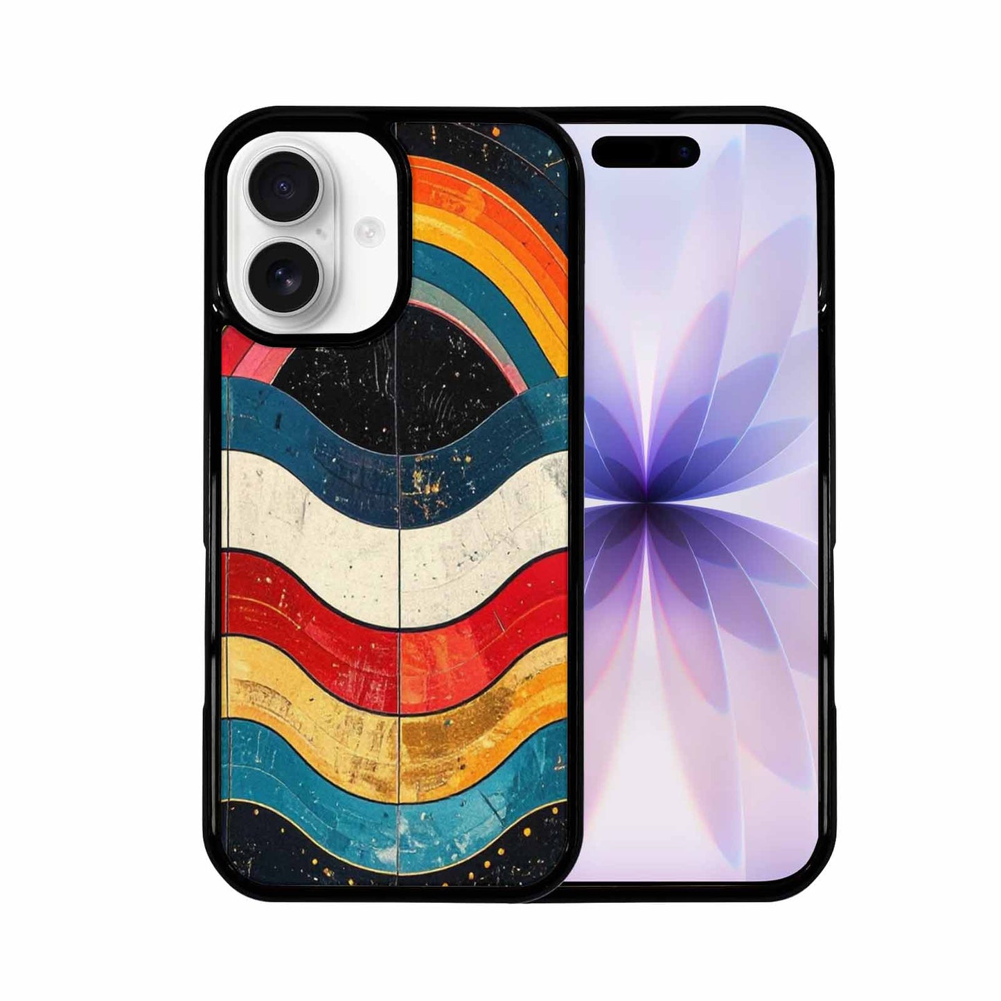 iPhone 17 Case — Retro Wave Scallop Stripe Retro Vintage, Personalized Phone Case