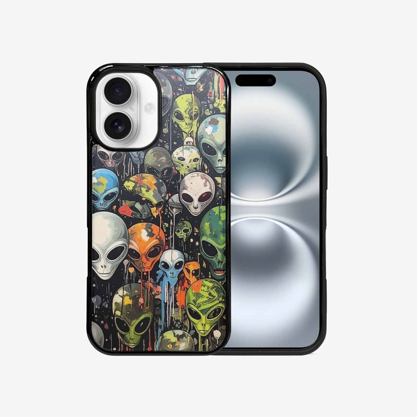 iPhone 16 Case — Aliens Camo Aliens Pattern Hundreds Of, Personalized Phone Case