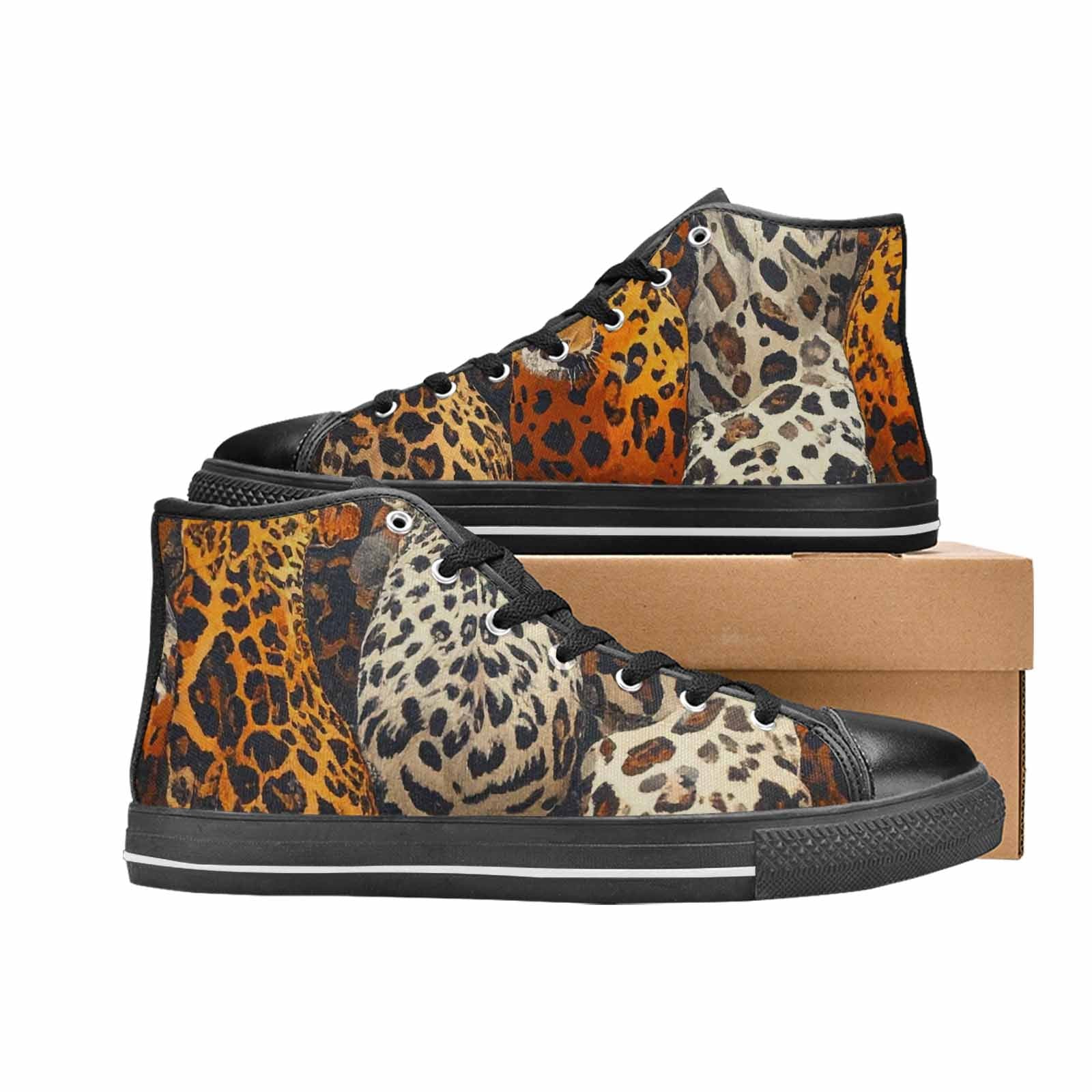 MEN'S Animal Print High Top Canvas Neon Fantasy Sneakers