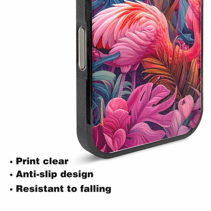iPhone 15 Pro Max Case — Flamingo Tropical Flamingo Tropical Pattern Hundreds, Custom Designed Case Cover