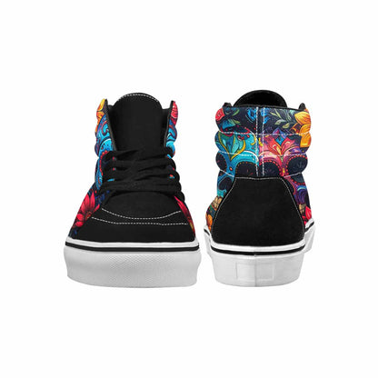 WOMEN'S Graffiti Skull High Top Canvas Y2K Custom Sneakers