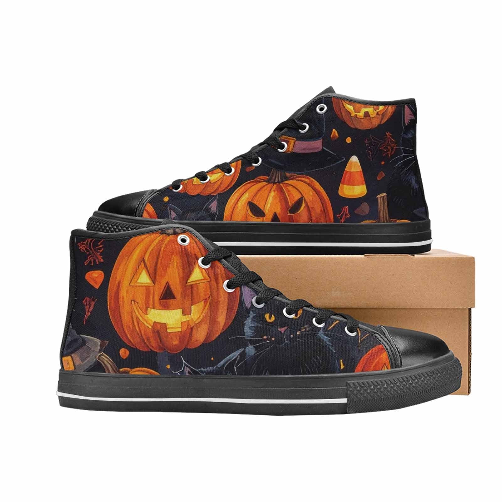 MEN'S Halloween High Top Canvas Neon Fantasy Shoes