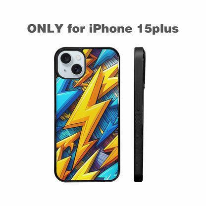 iPhone 15 Plus Case — Lightning Bolt Storm Pattern Hundreds Of, Unique Phone Case Design